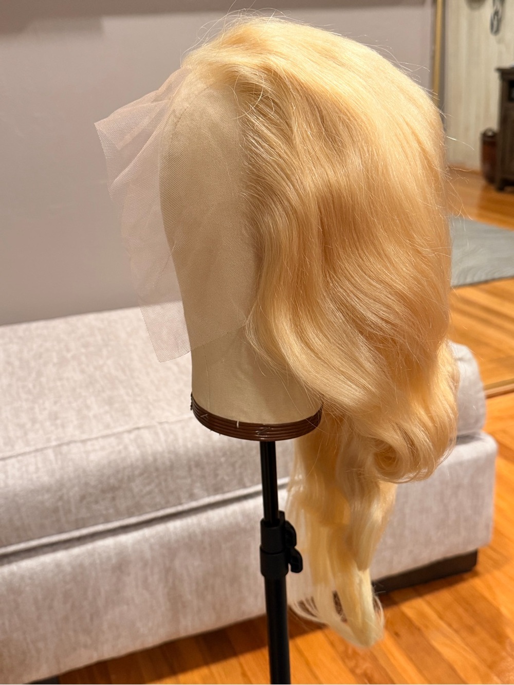 24” Blonde #613 Body Wave Human Hair Wig 13x6 HD Lace Front #068 - Picture 12 of 16